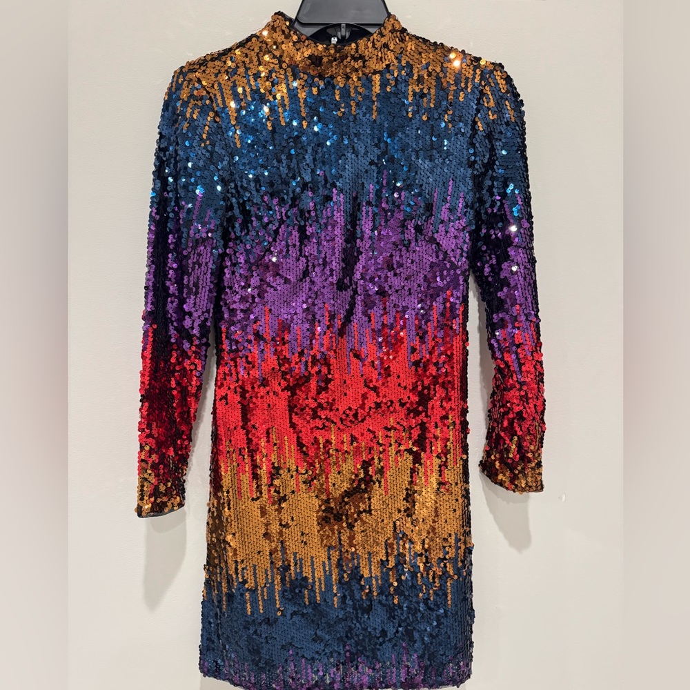 Aidan Mattox Sequin Ombré Dress